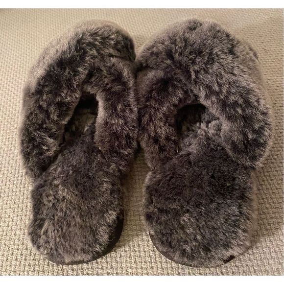EMU AUSTRALIA SLIPPERS Slip On Gray Mayberry Sheepskin Fuzzy slipper shoes sz W - Picture 5 of 11